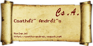 Csathó András névjegykártya